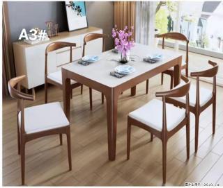 T08高级长方桌，胡桃色  1.35米带炉一桌四椅650元，现货11套。 - 商洛28生活网 sl.28life.com